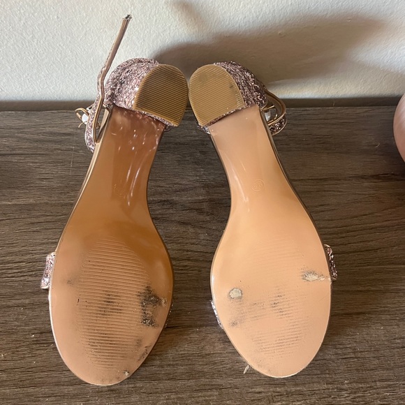 Rose Gold Glitter Heels - Picture 9 of 9